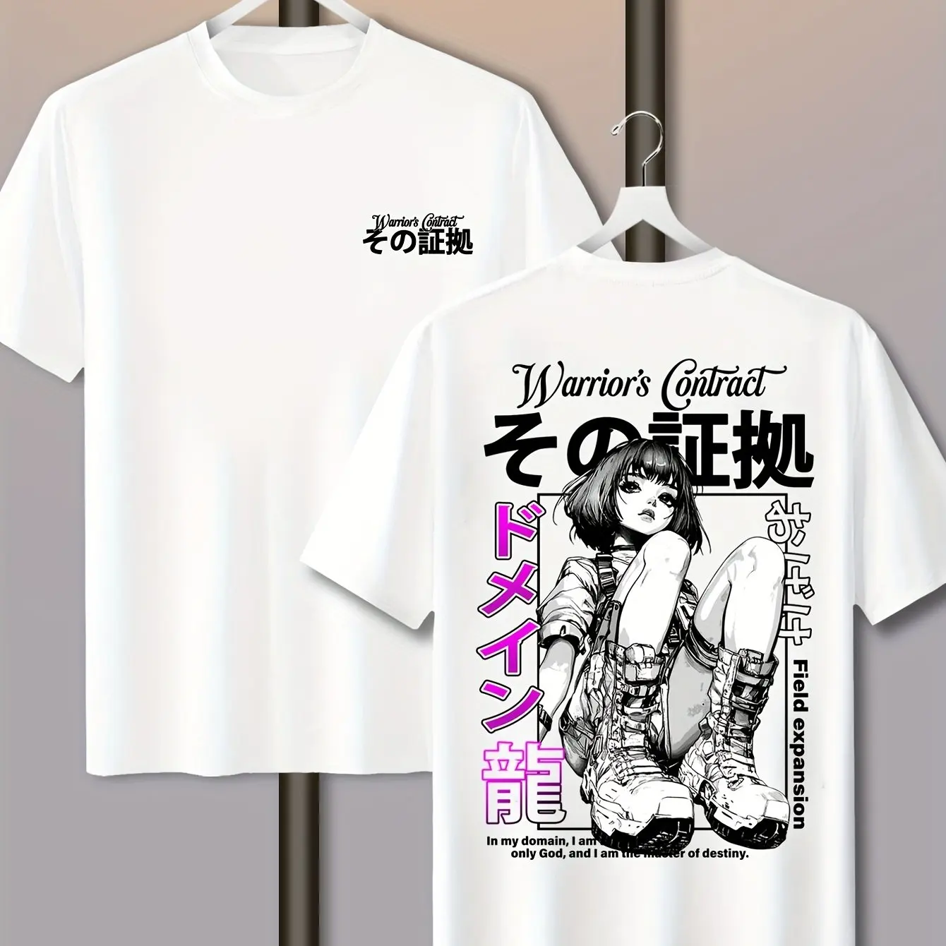 Japanese Cyberpunk Functional Girl Y2K Street Style Men and Women Pure Cotton Printed Hip-hop Style Loose Casual T-shirt