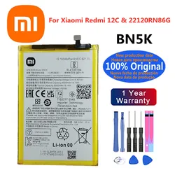 100% New Original BN5K 5000mAh Battery For Xiaomi Mi Redmi 12C & 22120RN86G Genuine Mobile Phone Replacement Batteries