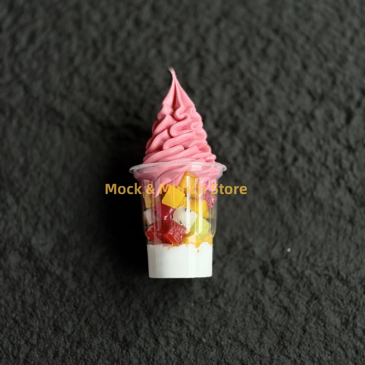 

Fake Fruit Ice Cream Cup - Realistic Dessert Model, Summer Party Decor, Photography Food Prop
