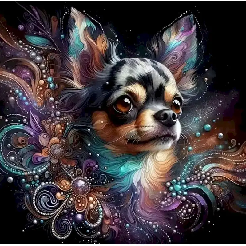 

GATYZTORY 5D Diamond Painting Dog Animal Picture Diamond Embroidery Cross Stitch Mosaic New Arrival Handmade Hobby