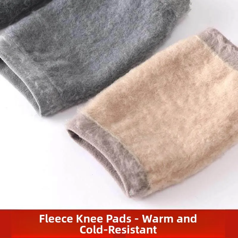 カシミヤ製暖かい膝パッド-男女兼用-秋冬-薄手フリース裏地付き-老足冷え対策-膝保護-関節保護-エアコン室用-滑り止め-スポーツ用-跡が残らない