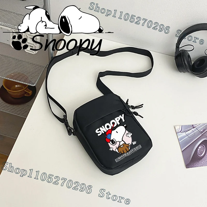 Cartoon Snoopy Crossbody Bags Anime Character Pattern Portable Lightweight Storage All-match Casual Style New Outdoor Fashion