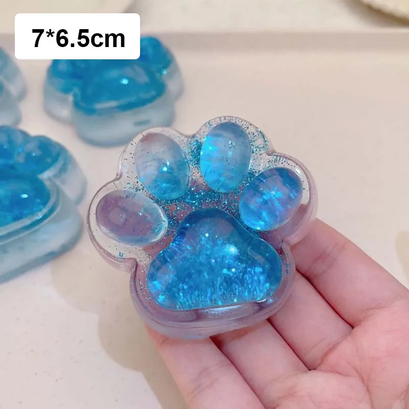 Cat Paw Squishy Fidget Squeezing Toy Realistic Feel SlowRebound Stress Relief Toy Kawaii Cat Claw Pinch Toy for Kids Adults Gift