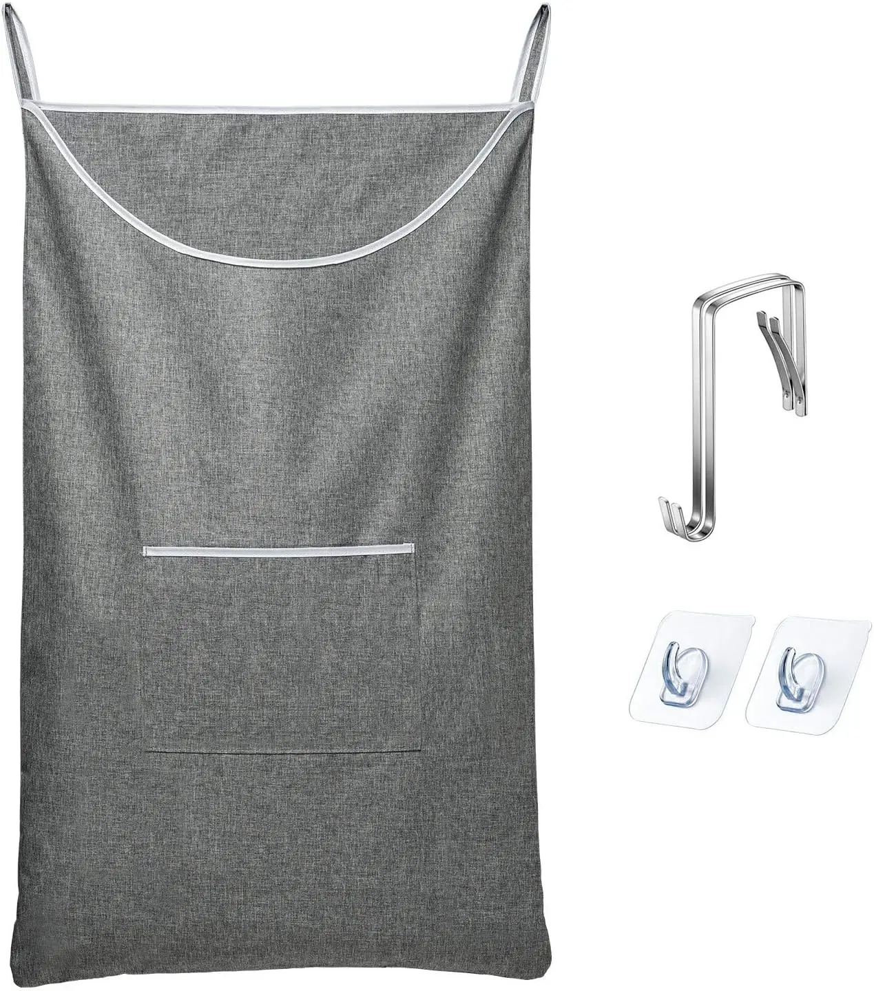 XL Hanging Laundry Hamper Bag Black Door Hanging Hamper with Large Openging  Door Laundry Basket