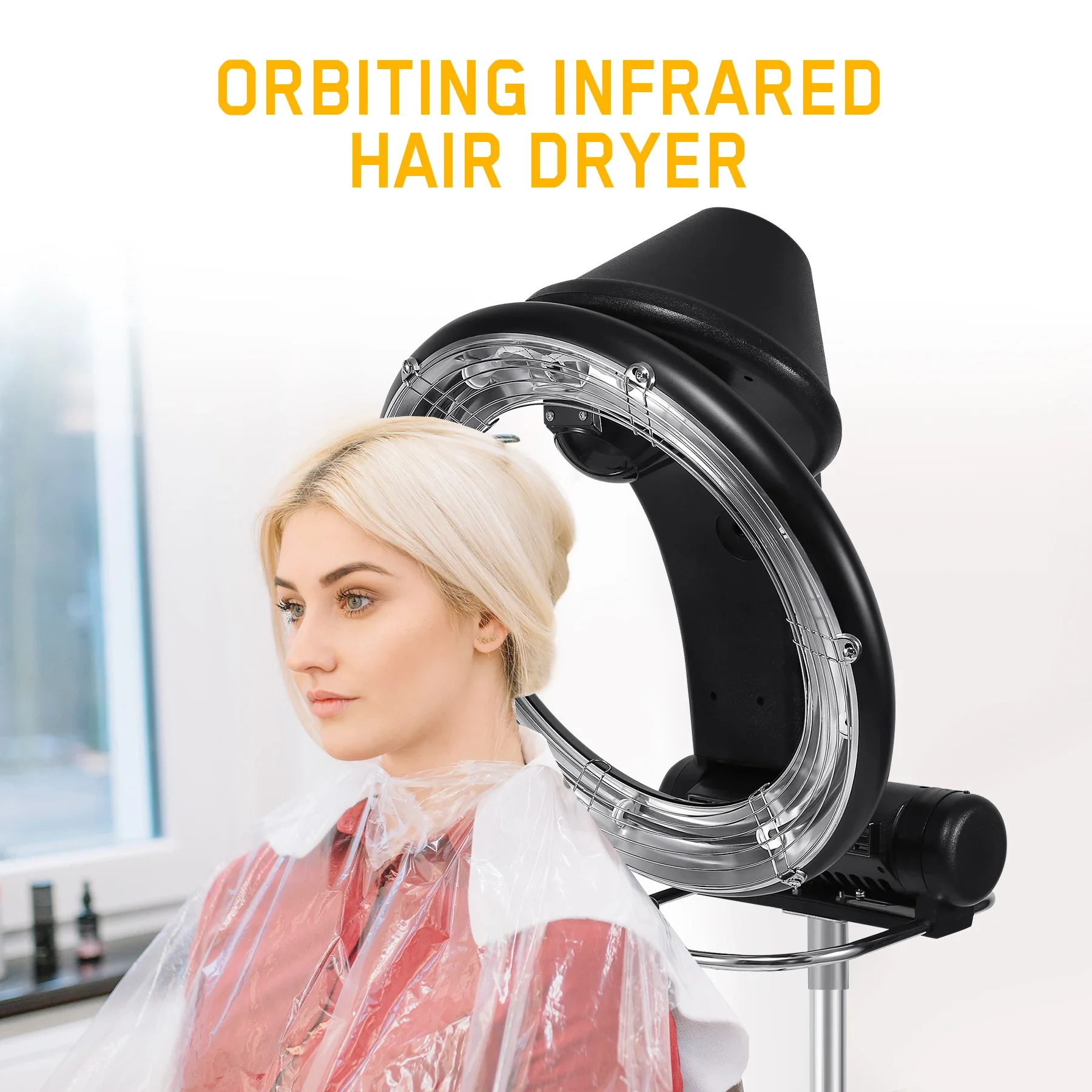 3 In 1 Orbiting Infrared Hair Dryer Color Processor Salon Drying Perming Machine