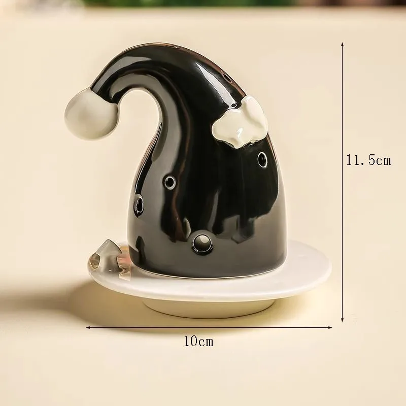 Magic Hat Shaped Ceramic Toothpick Tube Home Creative Toothpick Can Cotton Swab Can Dental Floss Tube Toothpick Storage BoxZI837