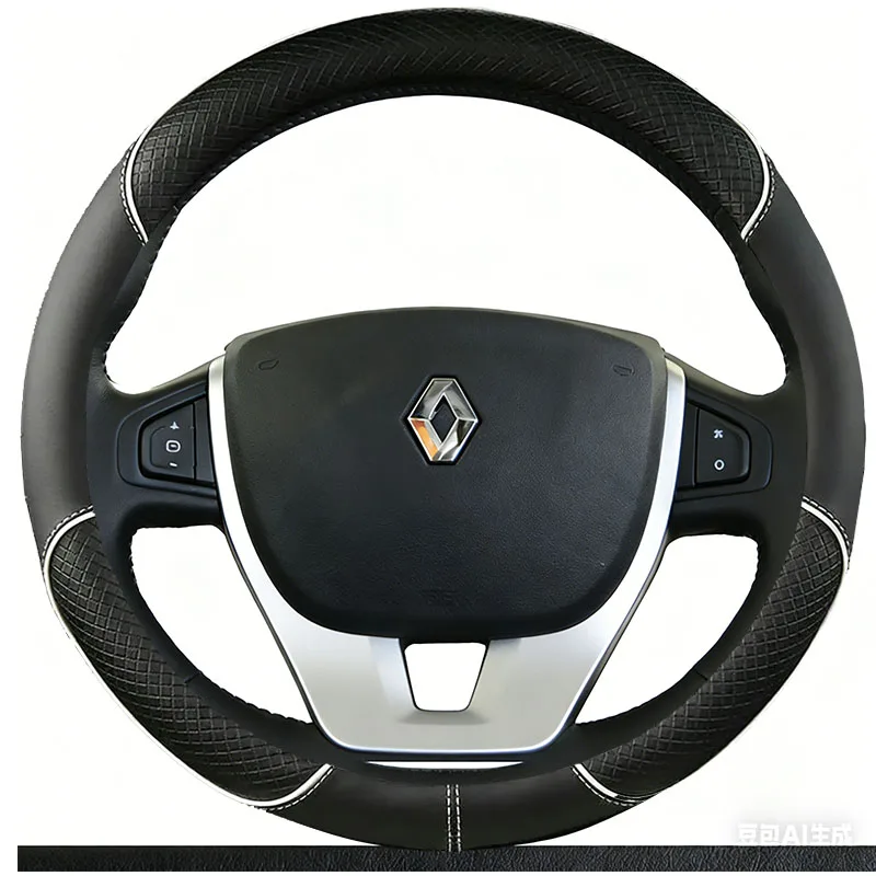 For Renault Scenic 3 Leather Steering Wrap Car Steering Wheel Cover Laguna 3 Coupe Laguna 3 Auto Artificial