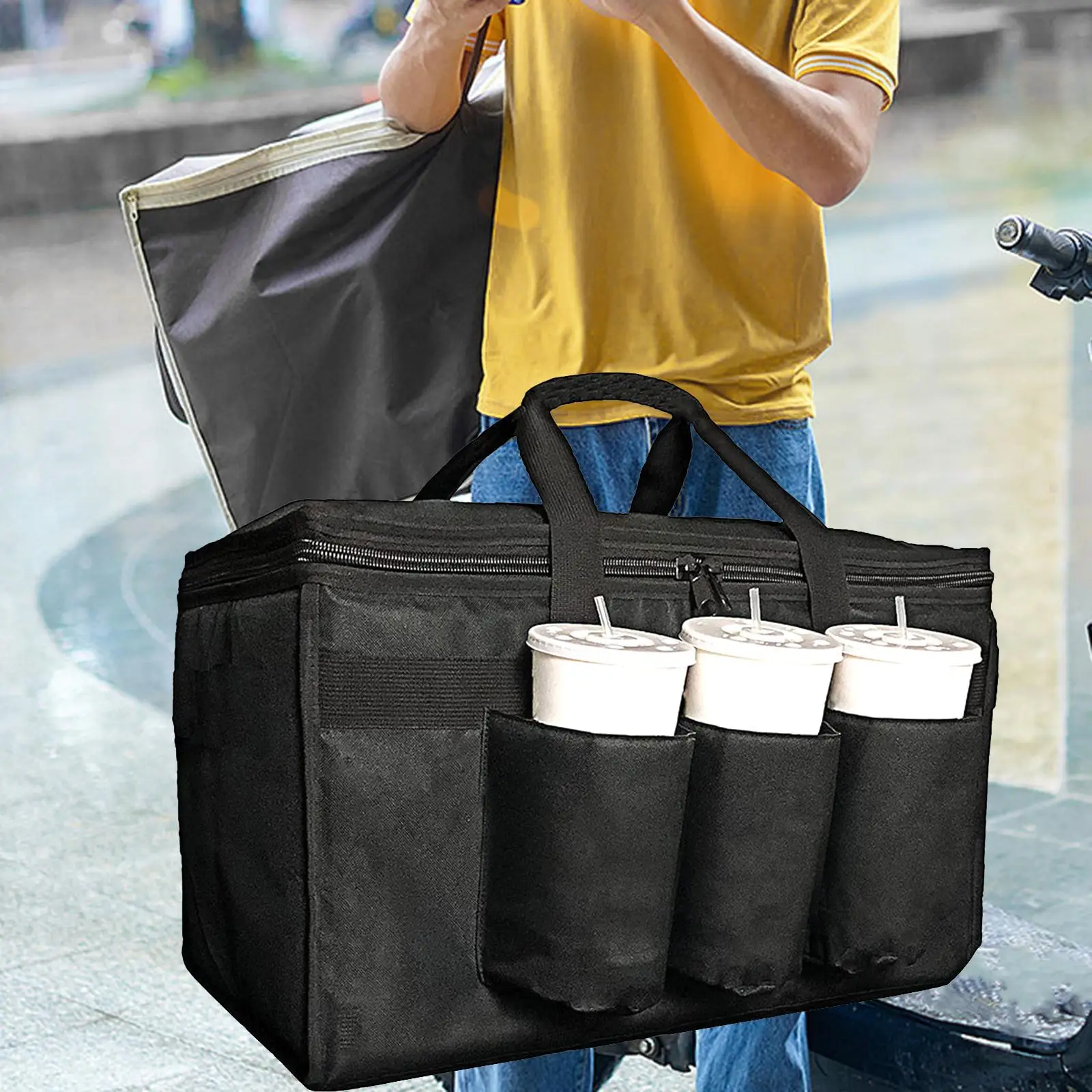 

Insulated Food Delivery Bag Food Warmer Lightweight Thermal Food Delivery Bag Insulated Bag Shopping Professional Picnic