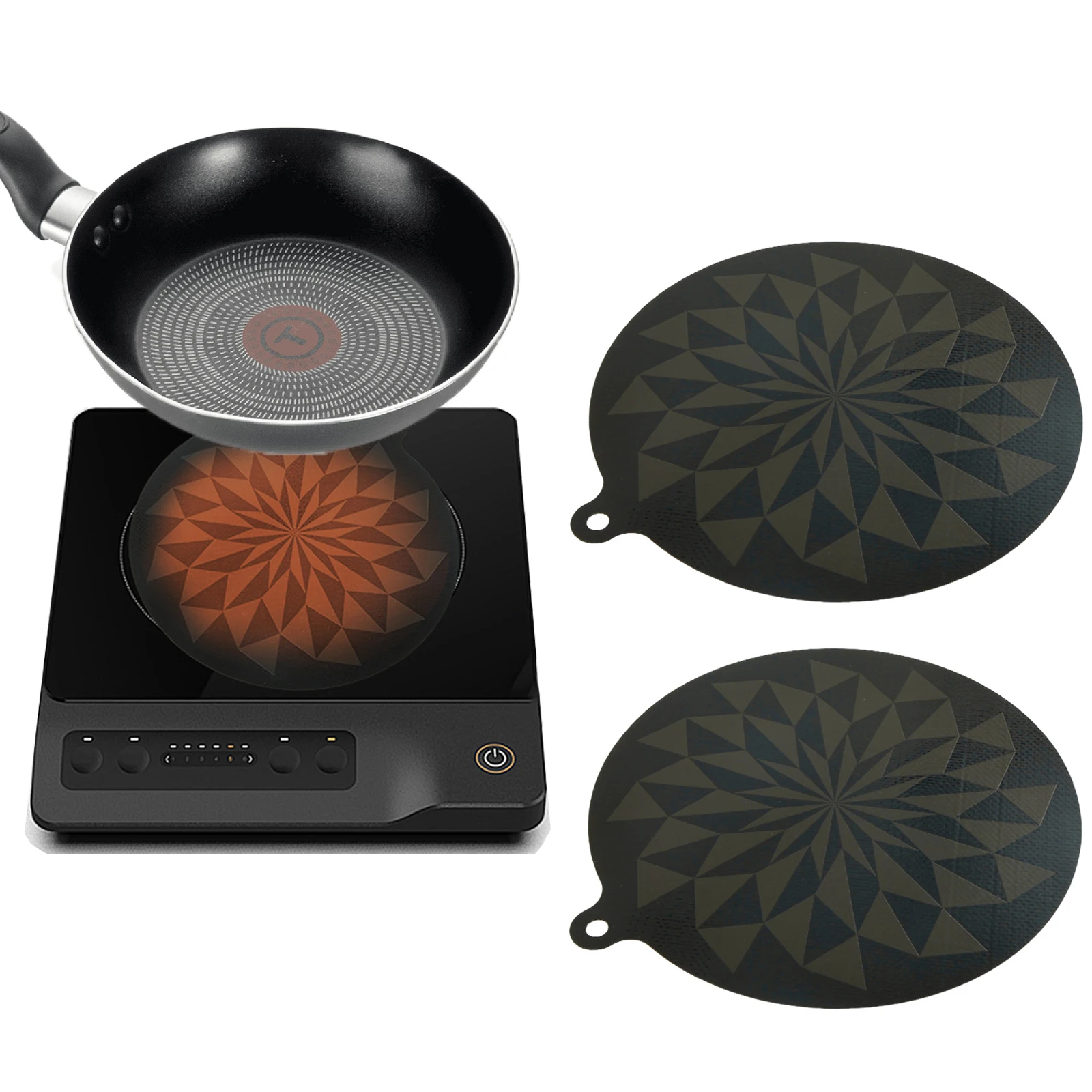 4Pcs Induktion Kochfeld Matte Thermochrome Silikon Induktion kochfeld Schutz Küche Tisch Kochen Tischset Topf Matte