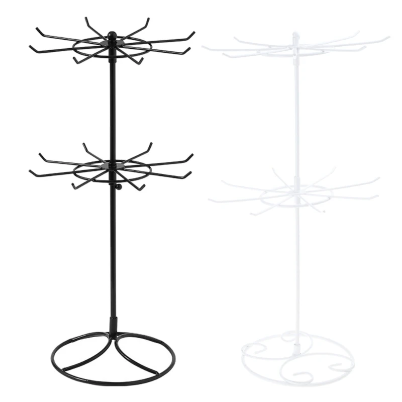 Jewelry Display Rack 2 Tier Rotating Necklace Holder Jewelry Tree Stand Jewelry Organizer for Necklaces Bracelet Earring