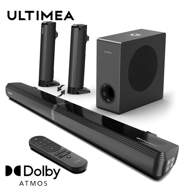 Ultimea-dolby atmos付きホームTVサウンドバー、2 in 1スピーカー、サブウーファー、280w、4.1、Bluetooth 5.3  - AliExpress