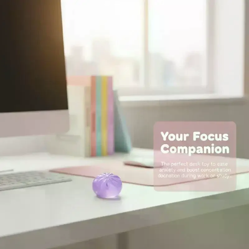 3/4Pcs Kitchen Party Favor Gift Mini Cute Stress Balls With Creative Transparent Dumpling Shape For Home Desk Decor