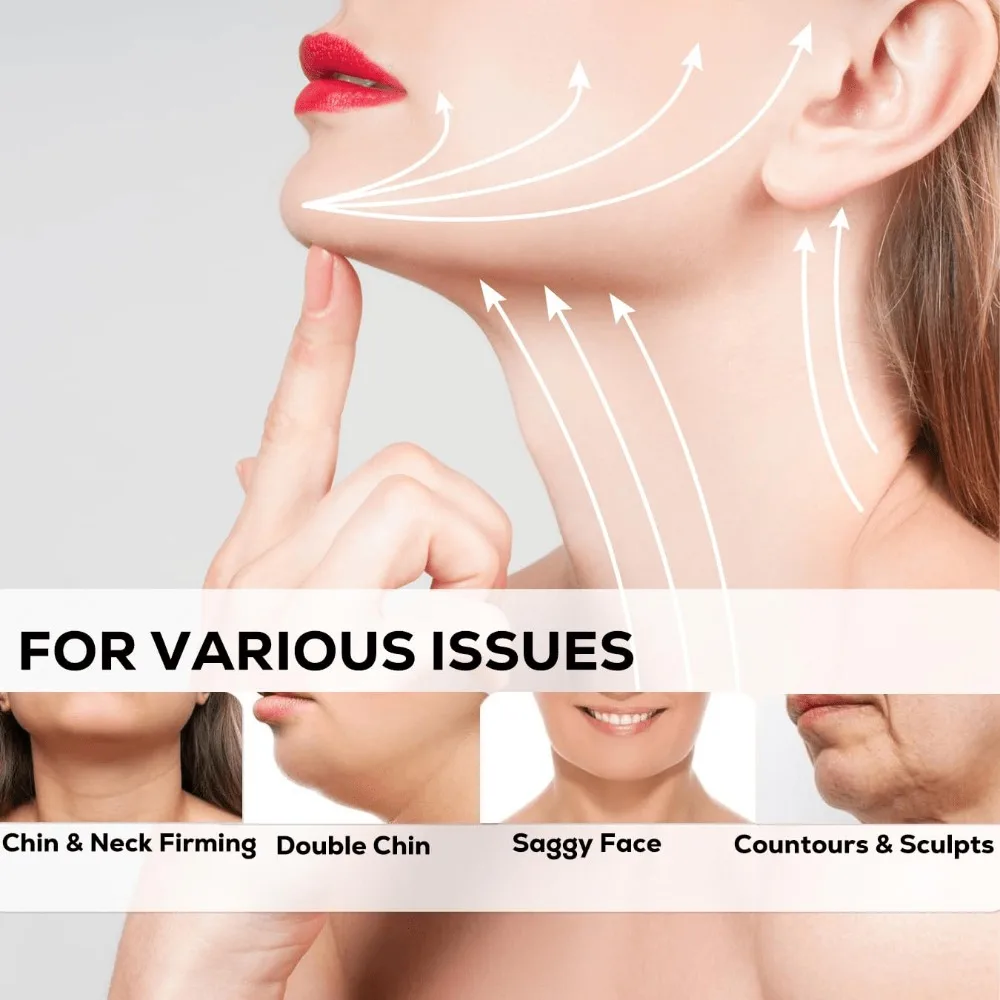 Correa de Estiramiento Facial reutilizable, soporte para dormir, reductor de barbilla doble, ejercitador de mandíbula, herramienta de adelgazamiento de contorno Facial para Unisex