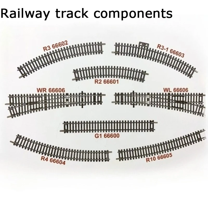 

HO type 1/87 Trrain track 66607 Combination Track Cement Sleeper Track Multi-track Assembly Track Accessories Boy Toy Gift