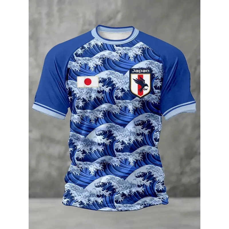 3D Printed Japanese-style Football Jerseys Men's/women's Sports Shirts Training Wear Short-sleeved Streetwear Kids Clothes Boys