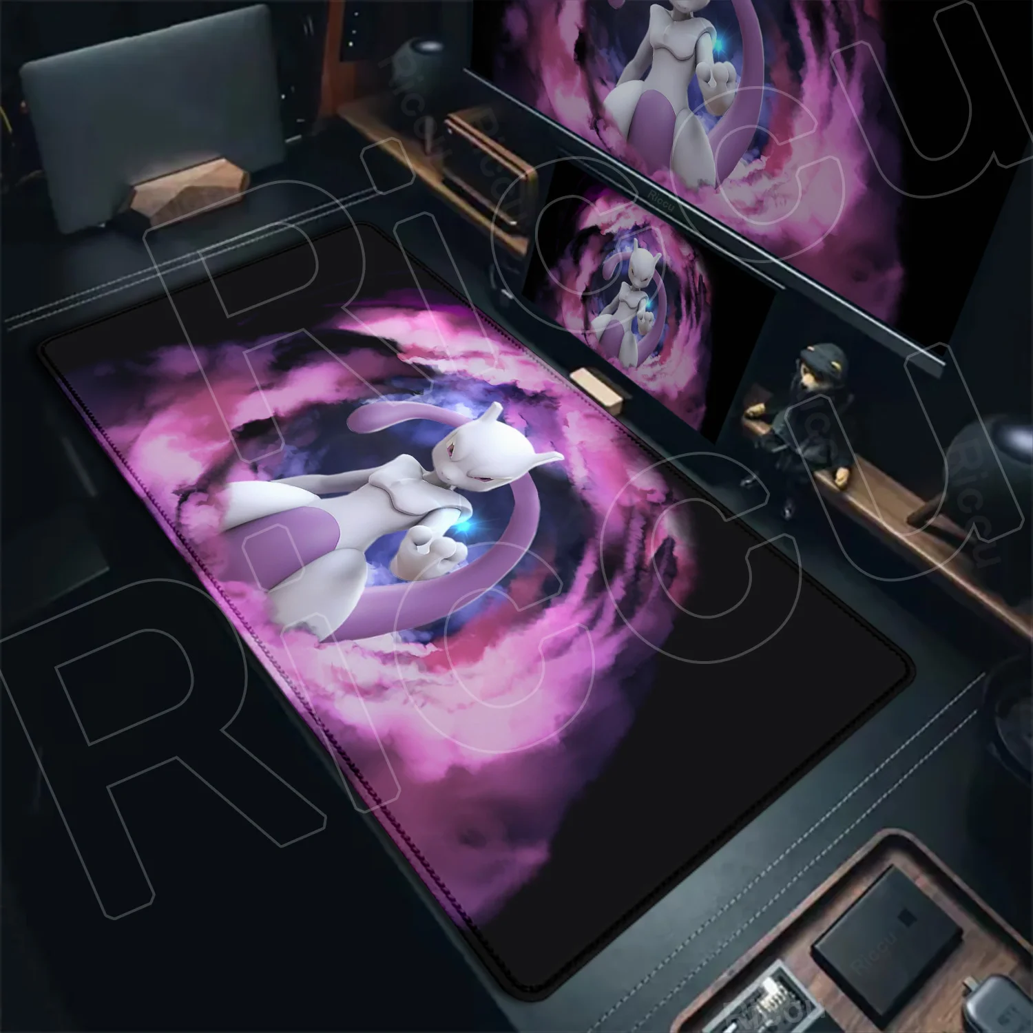 P-pokemon Mewtwo Mouse Pad Cartoon Gaming Accessories PC Gamer 900x400mm Computer Office Desk Mat Laptop Keyboard Pads Mousepad