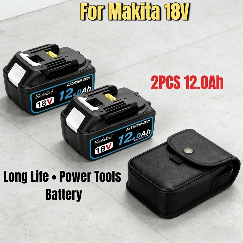 

18V 12Ah Lithium Battery For Makita 18V BL1850 BL1840 BL1830 Long Lasting Power Battery .
