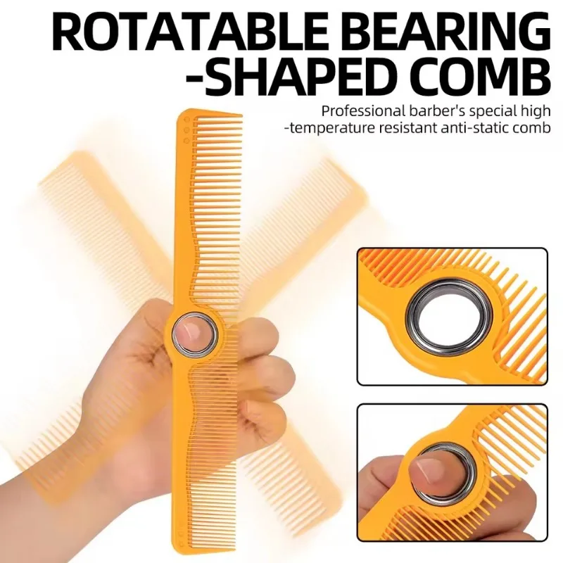Peine Giratorio Profesional para Salón, Peine Antiestático de Doble Cara para Peluquería, Accesorios Profesionales para Barberos
