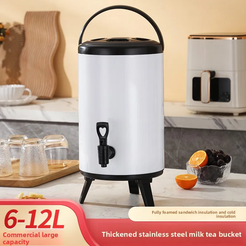 

Stainl Steel Large Capaci Milk Tea Buet Insulated Buet Commercial Stall Breakfast Milk Tea op Special