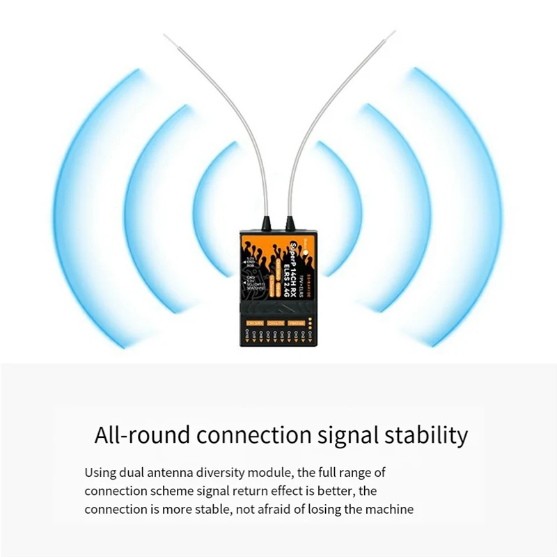 ABZZ-For BETAFPV Superp Diversity Receiver RX 14CH With 2 Antenna Dual Reception For RC FPV Airplane Boats Drones