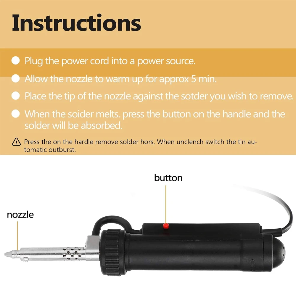 BBT-680 Electric Vacuum Solder Sucker Portable Soldering Desoldering Suction Pump Iron Gun Electric Tin Soldering Repair Tool