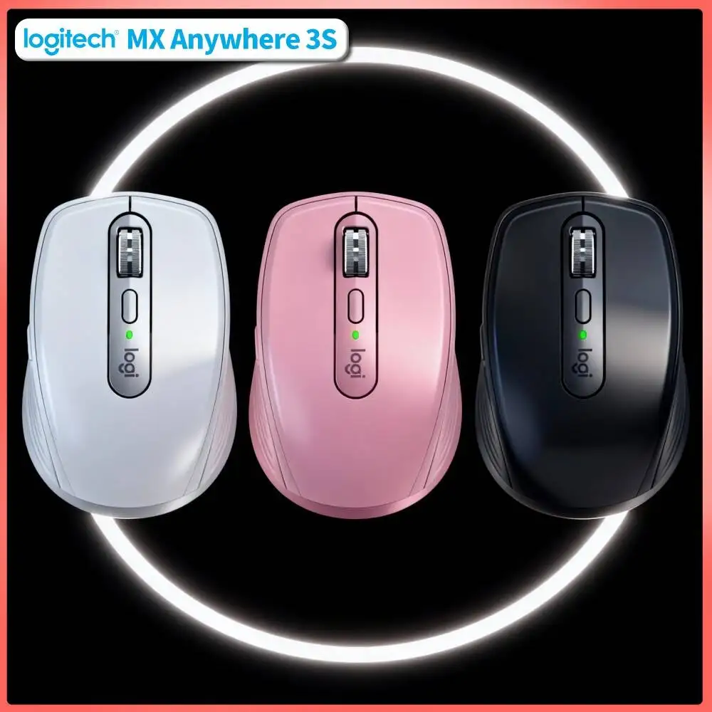 Wireless MX Anywhere 3S - 8000 DPI, MagSpeed Scroll, Anti-Slip Surface, Great for Book Co-working Space Shared Desk Area