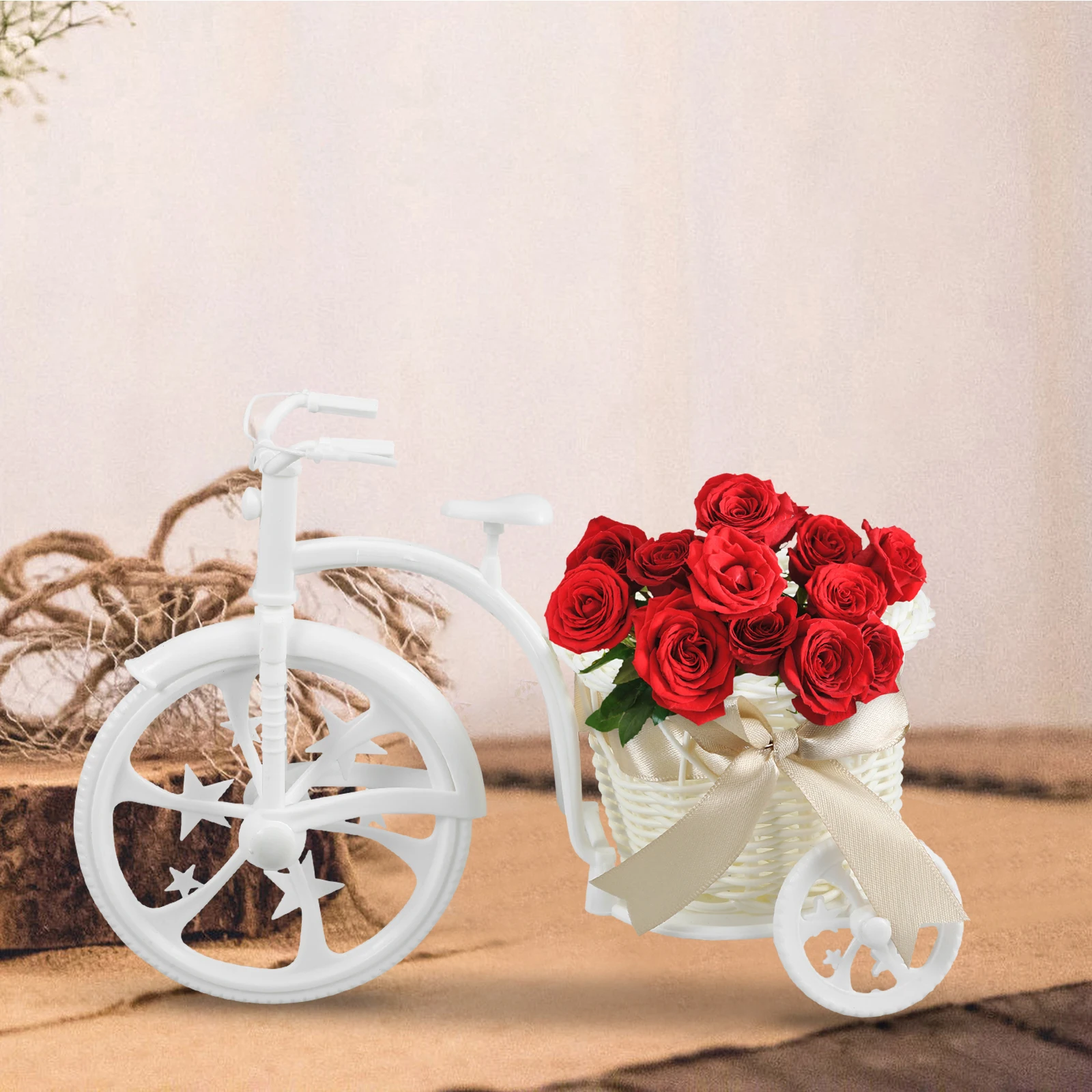 

Tricycle Flower Basket Woven Candy Party Favors Baby Shower Pp Snack Holder Decor Small Baskets A05 Light Plastic