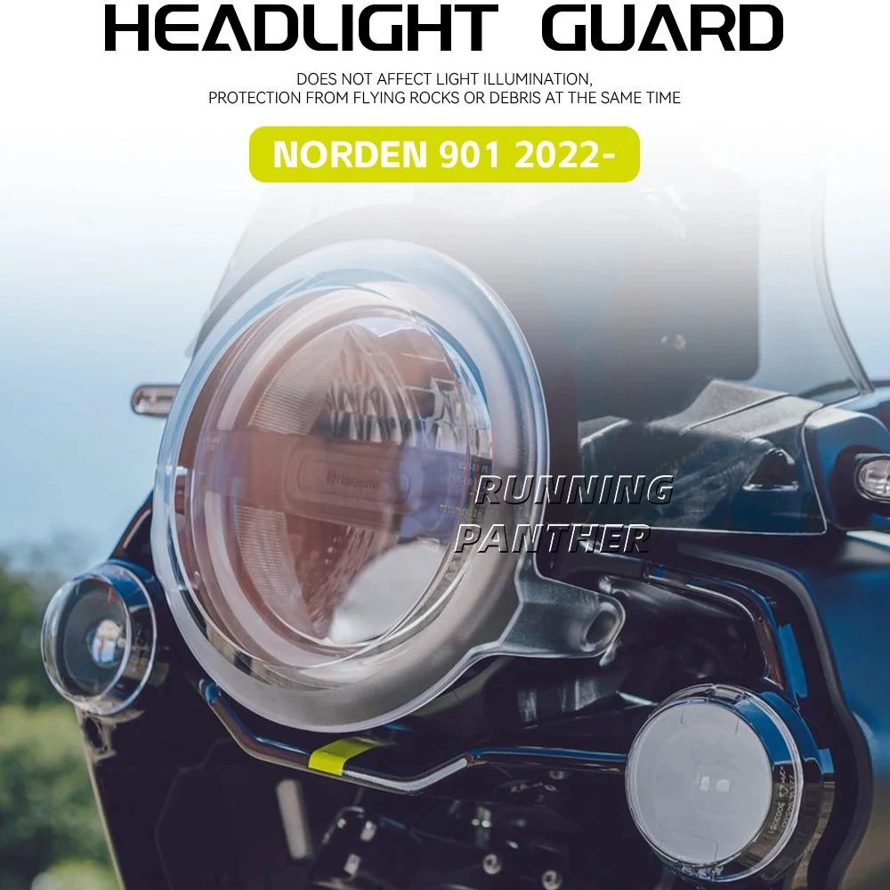 Motorcycle Front Headlight Auxiliary Lamp Head Light Protection Guard Cover NEW For Husqvarna Norden901 Norden 901 2022 2023