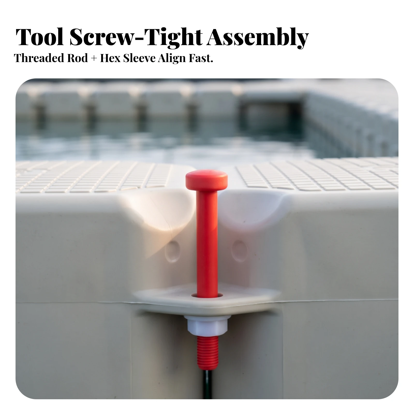 Fastening Screw with Hex Nut Sturdy Barrier Screw Fastener Nylon Bolts Anticorrosive for Track Operators