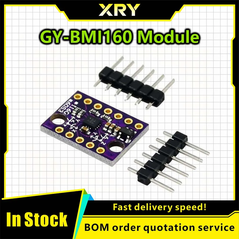 BMI160 GY-BMI160 6DOF 6-axis Rate Gyro Gravity Accelerometer Sensor Module IIC I2C SPI Communication Protocol 3-5V