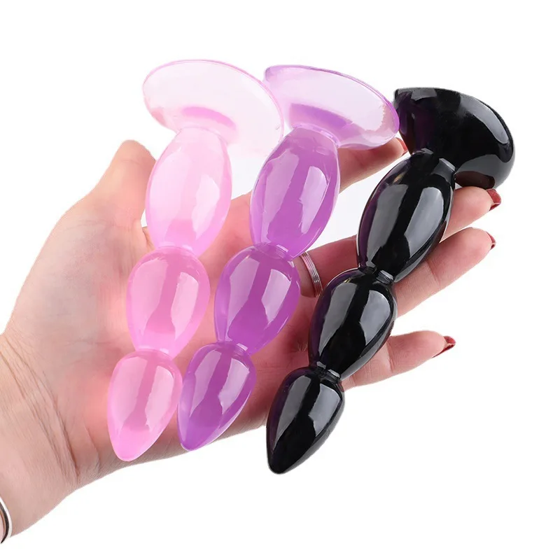 Silicone butt plug anal dilatador grânulo onda anal plug quintal pagode puxar grânulo otário sexy grânulo vara