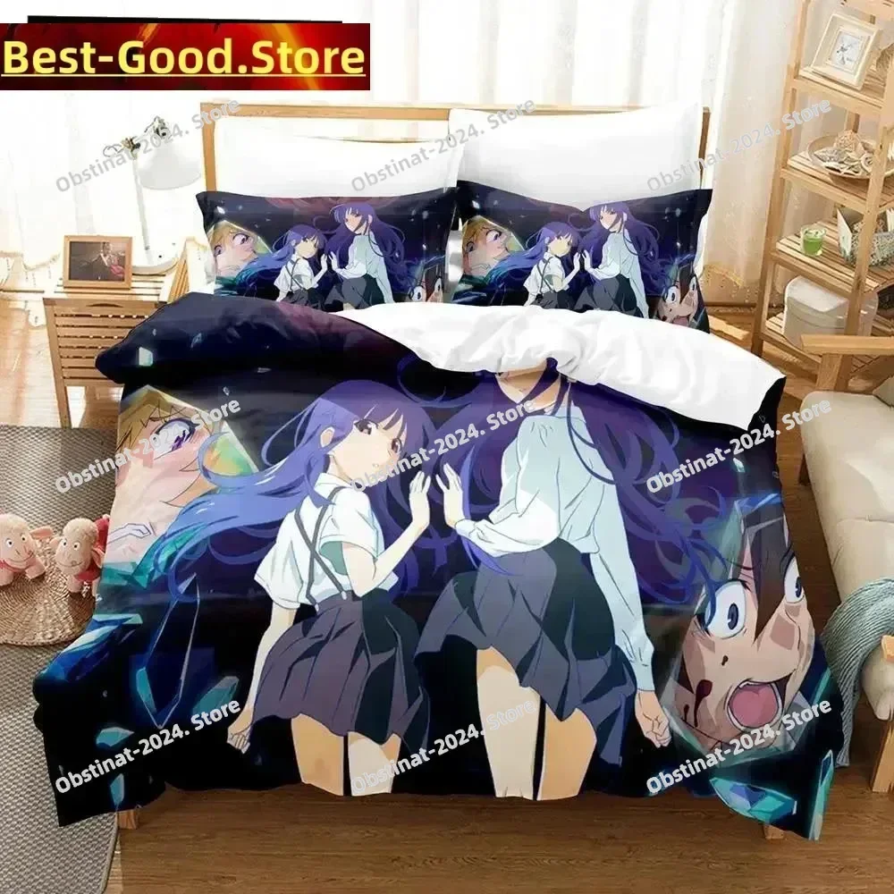 

3D аниме Higurashi When They Cry Комплект постельного белья Печатный комплект постельного белья с наволочкой Кровать пододеяльник Single Double Queen Super King Size