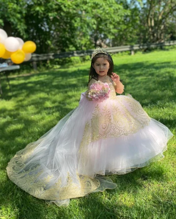 Mini vestidos de Quinceañera de lujo, vestidos de baile mexicano, apliques de tul con lazos, vestidos para niñas