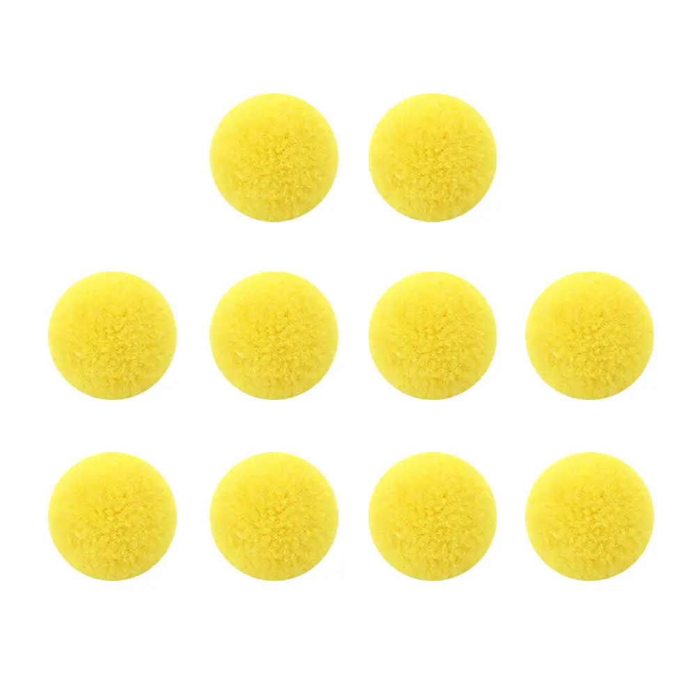 50Pcs 2Cm DIY Fabric Ball Kit for Kids Creative Craft Projects Parent Child Activity Keychain Bag Pendant Making Supplies Yellow