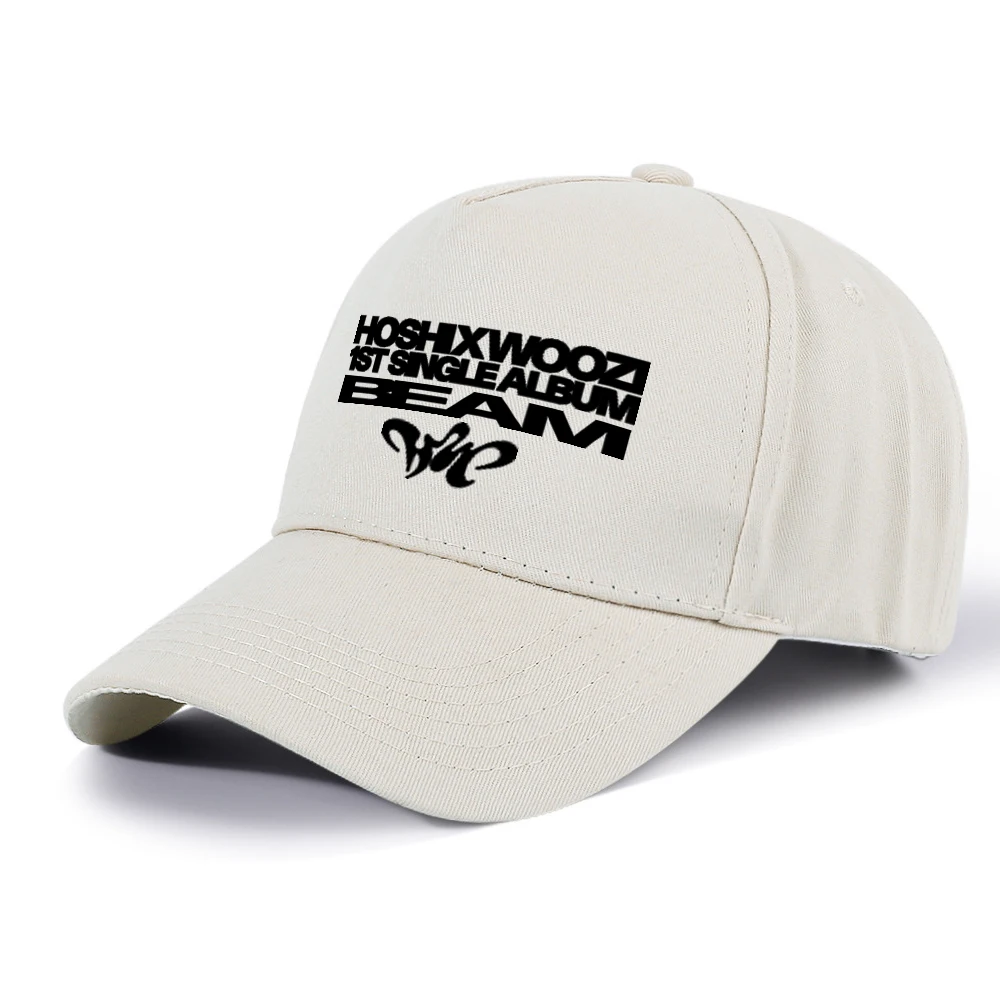 Kpop 17 Athletic Baseball HOSHI X WOOZI 1st Single Album BEAM CARAT Cap Graphic Print Ponytail Hats Gorras Para Hombres