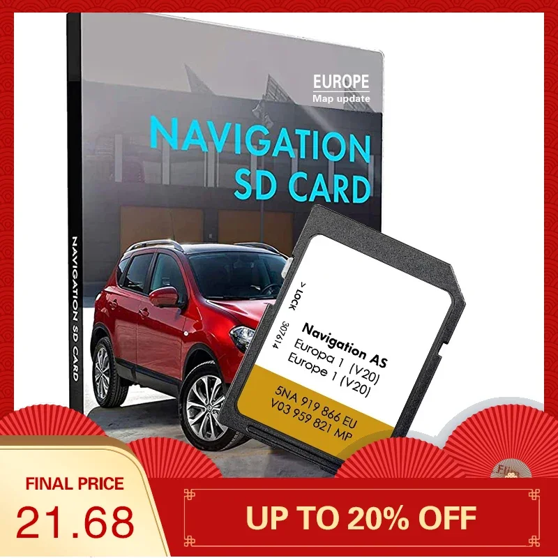 

MIB2 AS V20 UK Sat Nav 32GB Navigation Map GPS for VW Discover Navi SD Card with Free Antifog Sticker