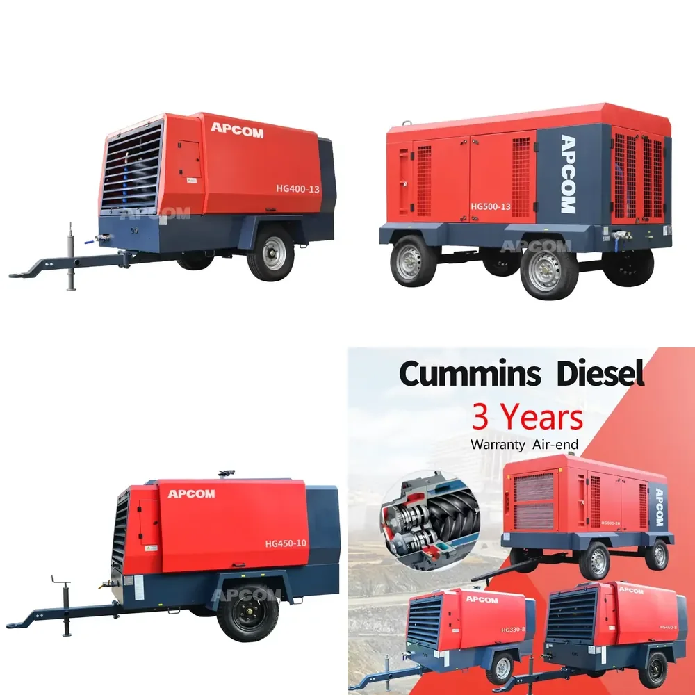 13bar 400cfm Compressors Mining 180psi Screw air Compresor 400 Cfm 11m3/min