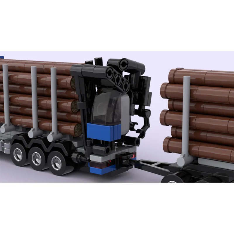 MOC-72363 شاحنة نقل تسجيل الغابات اللبنات نموذج 766 PartsMOC الإبداعية بنين أطفال عيد ميلاد اللبنات لعبة الهدايا