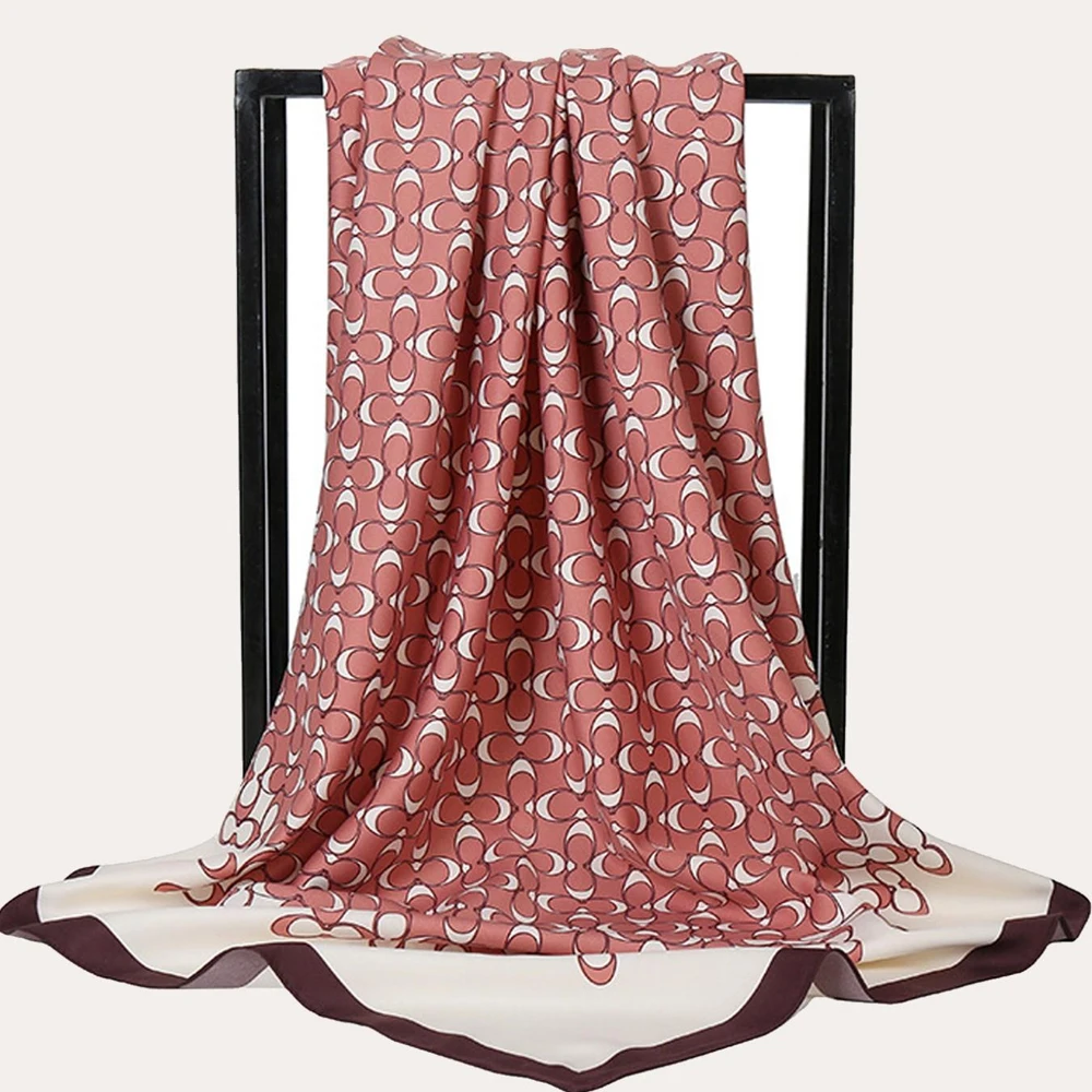 3PCS Women Silk Scarf 90cm Square Hijab Fashion Versatile Korean Edition Silk Scarf Multi Purpose Shirt Bandana Neckerchief