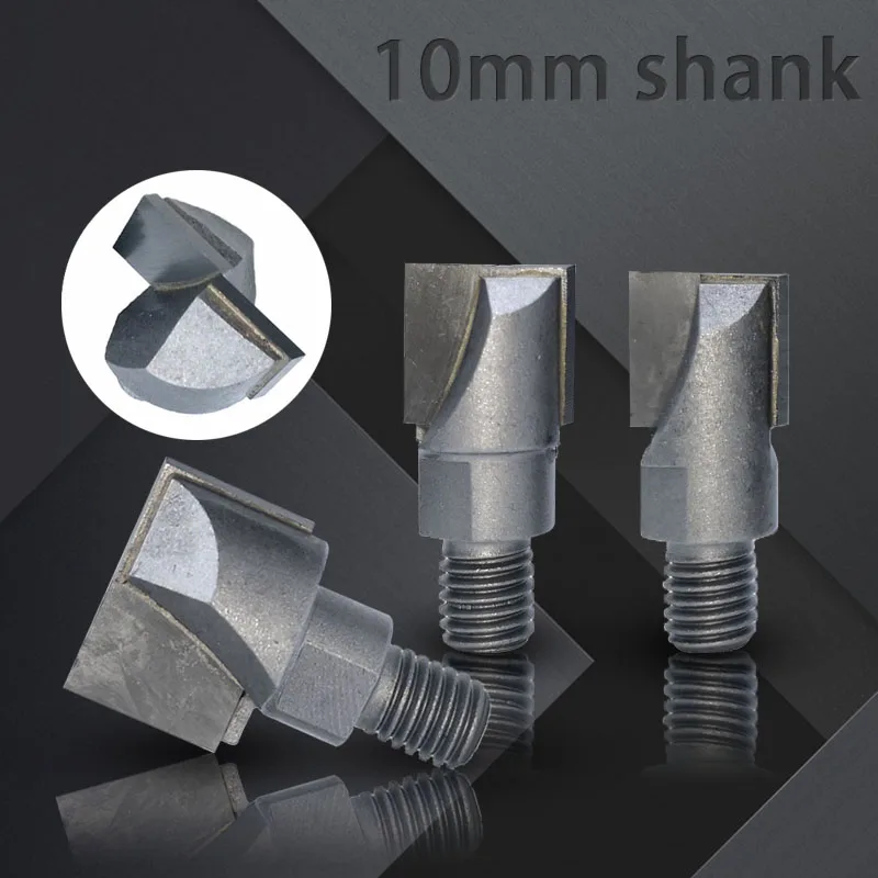 

10mm Screw Thread Shank CNC Woodworking Milling Cutter Flat End Mills Carpentry Tools Cleaning Bottom Wood Slotted Router Bit