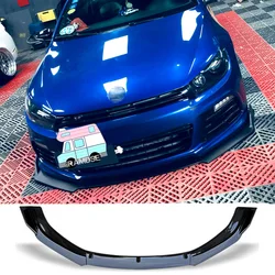 Placa protectora de alerón de parachoques delantero, Kit de cuerpo divisor de labio, tira decorativa de superficie de carbono, pala para VW Scirocco R 2009 - 2014