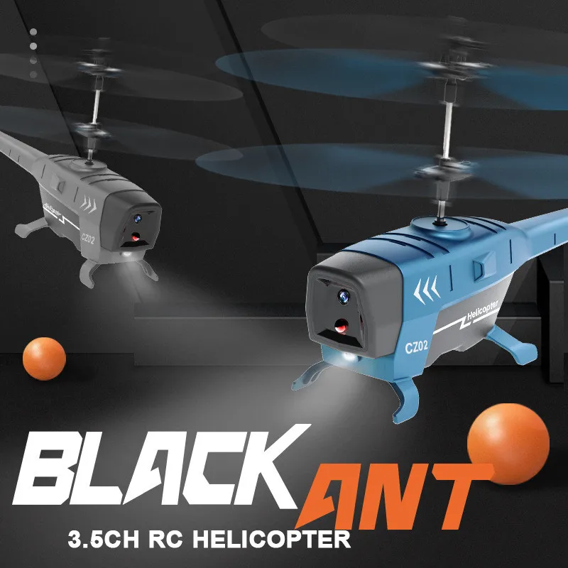 Helicóptero RC 2.5CH 3.5CH com Luz, Resistente a Quedas, CZ02, Brinquedo de Controle Remoto para Crianças, Presente para Meninos