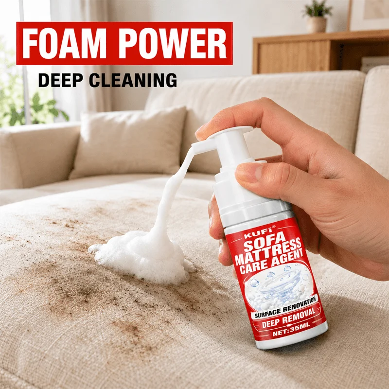 Multipurpose Sofa Renewal Mousse, Water-Free Foam Cleaner, Removes Stains & Dust, Restores Carpet, Curtains & Car Seats Like New