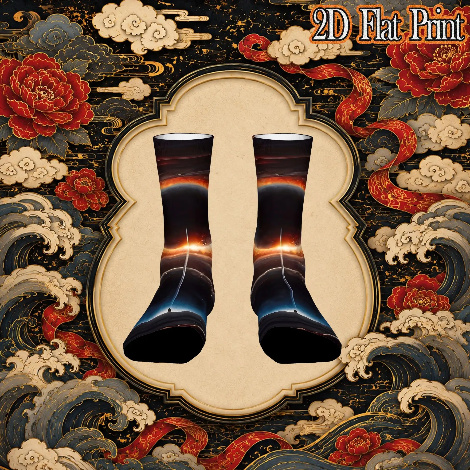Black Hole In Space Apron Funny Men's compression Socks Unisex items Crew Sock Cycling socks