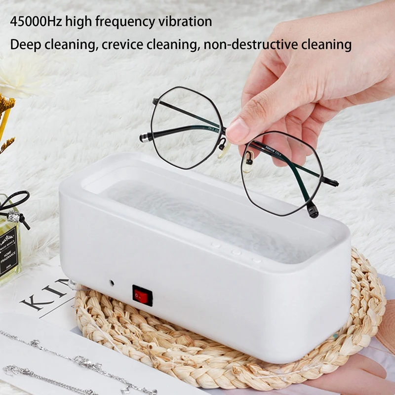 Ultrasonic Cleaning Machine 45000Hz High Frequency Vibration Wash Cleaner Washing Jewelry Glasses Watch Washing Ring