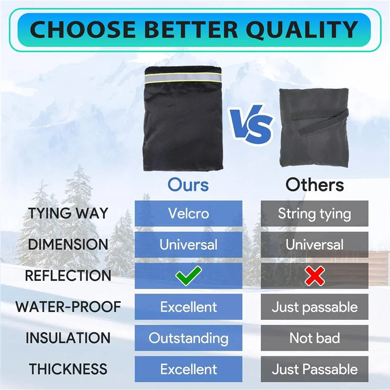 

AT44-4 шт. чехлы для уличных смесителей для защиты от замерзания взимку 16X25 см более толстый изоляционный чехол для шланга со светоотражающими полосками