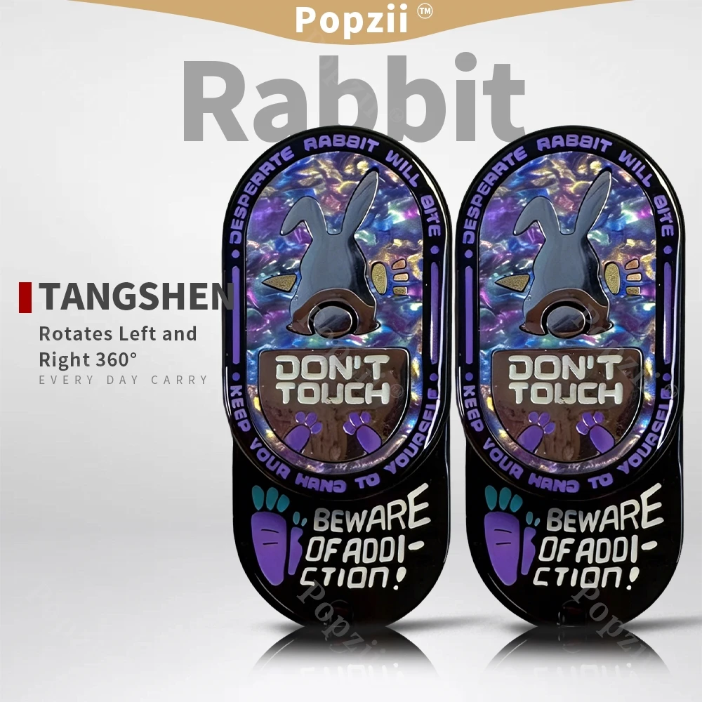 

Наклейки TANGSHEN с покрытием, изображающие кролика, вращающегося на 360 градусов влево и вправо ° Механическая игрушка-антистресс: Слайдер для снятия тревоги