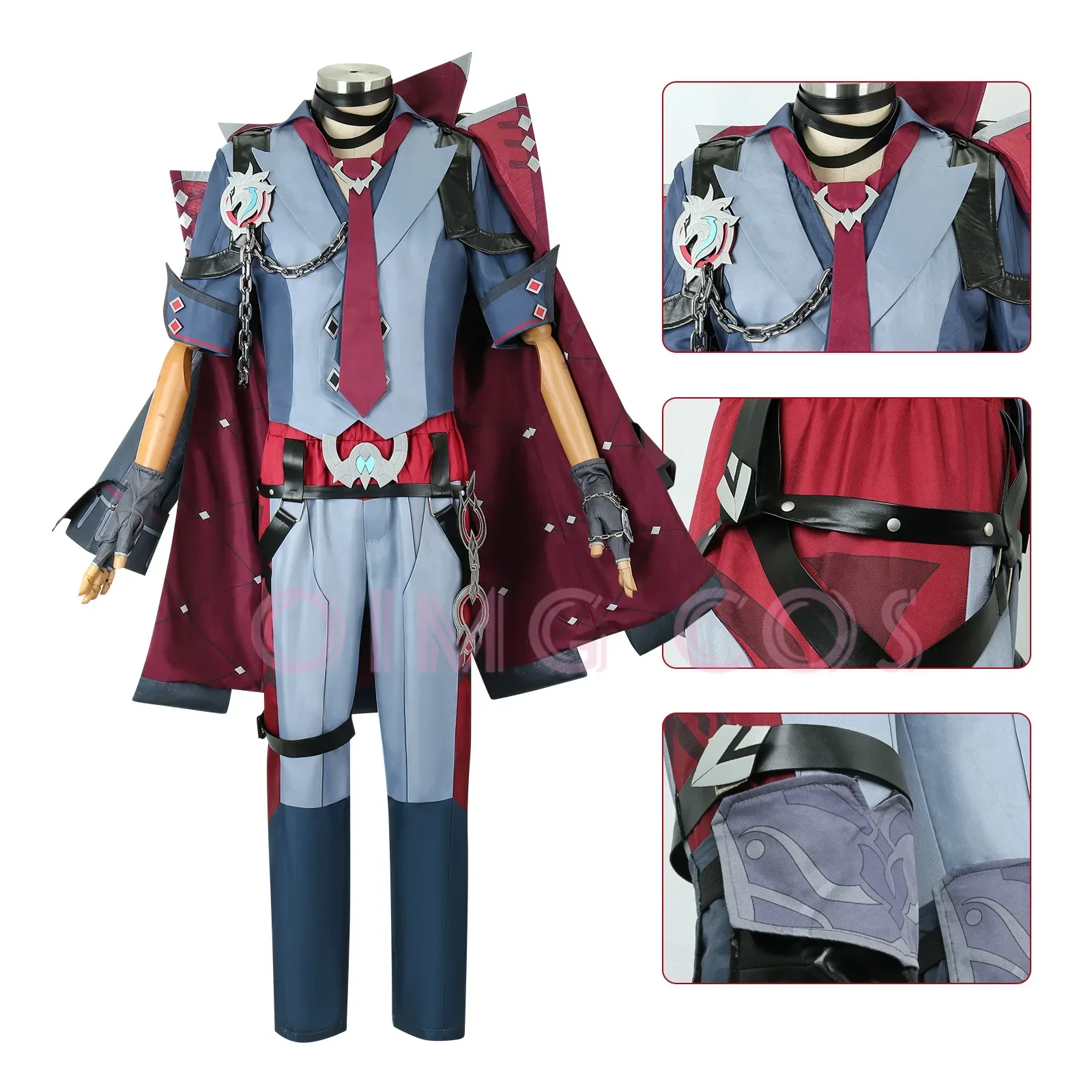 Genshin Impact Wriothesley Cosplay Costume Uniform Wig Cosplay Chinese  Anime Style Men Game Halloween Costumes view 5