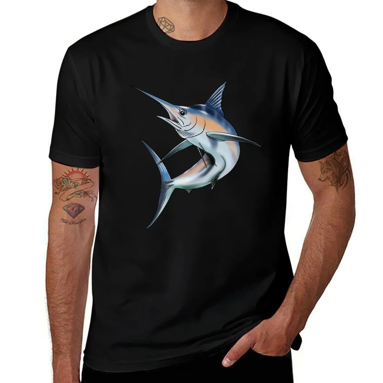 marlin T-Shirt Work Basic Short Sleeve Top T-Shirt