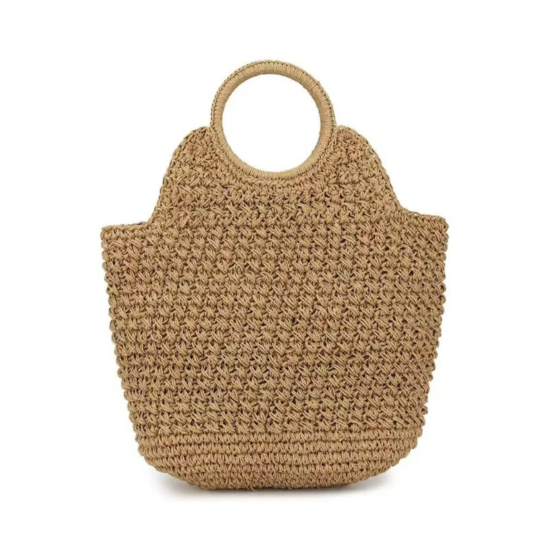 Marke Woven Clutch Tasche Luxus Neue High-end-Meer Urlaub Reise Große Kapazität Stroh frauen Einfache Textur Mode brieftasche – Detail 26